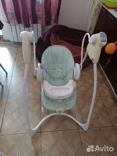 Детские электронные качели шезлонг