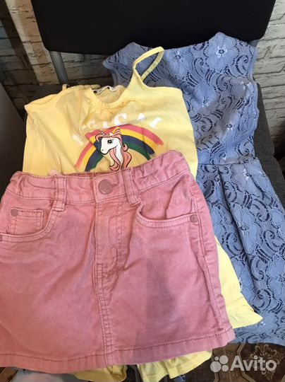 Вещи пакетом для девочки 98 104 110