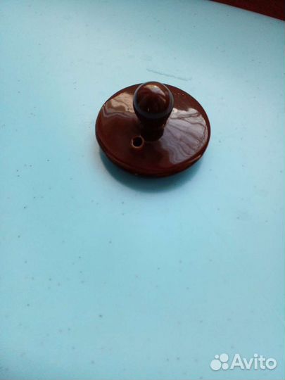 Крышка, крышечка керамическая маленькая старинная