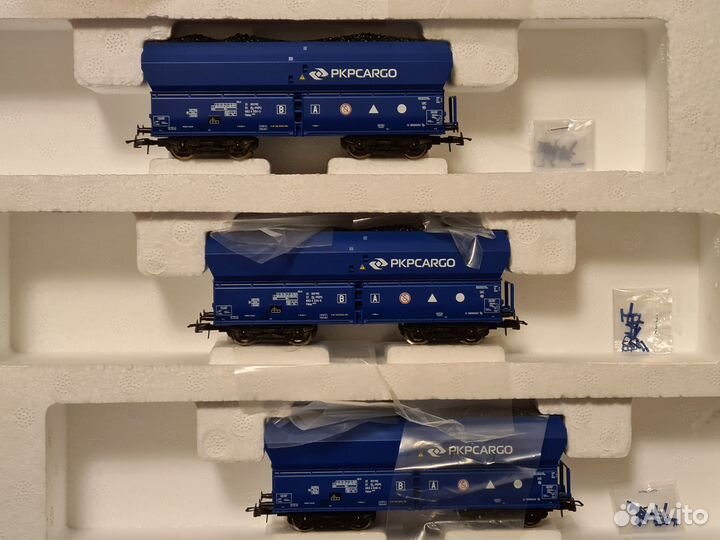 Набор грузовых вагонов с углем roco piko 1/87 HO