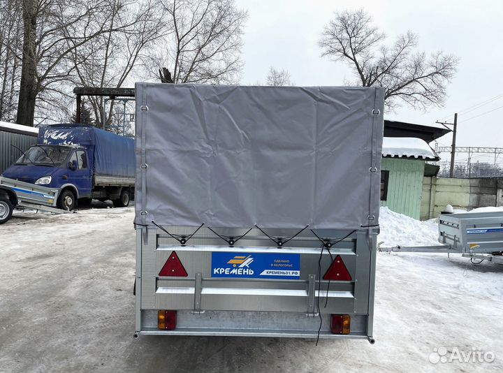 Прицеп легковой самосвал 2.5х1.3 с высоким тентом