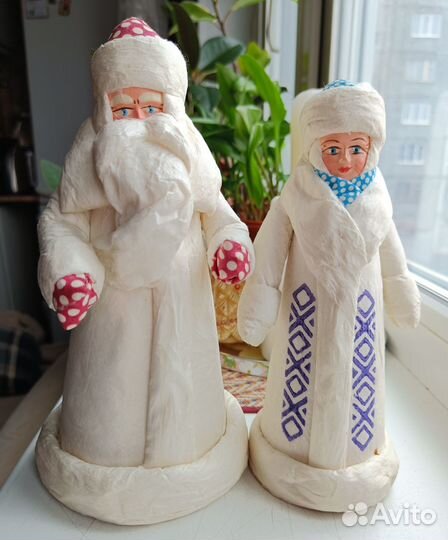 Набор 70х годов Дед Мороз СССР Снегурочка