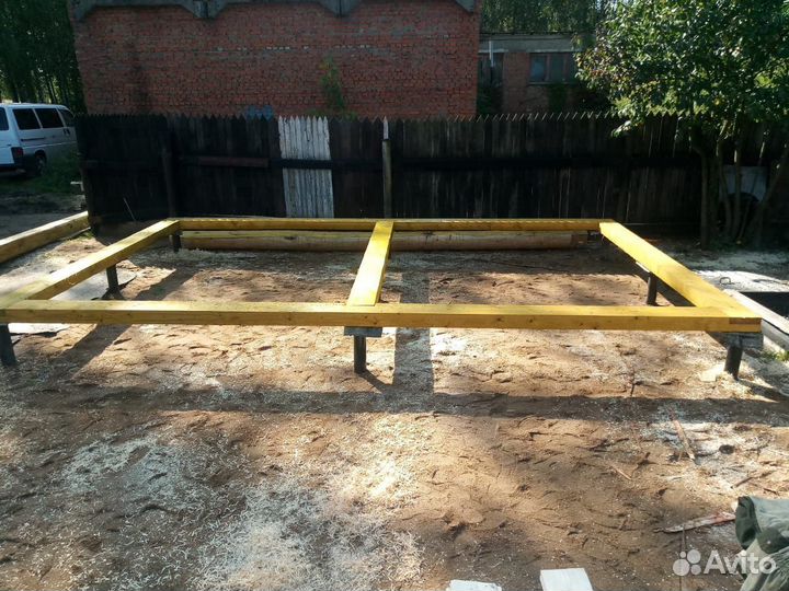 Свайный фундамент для сруба 5х3