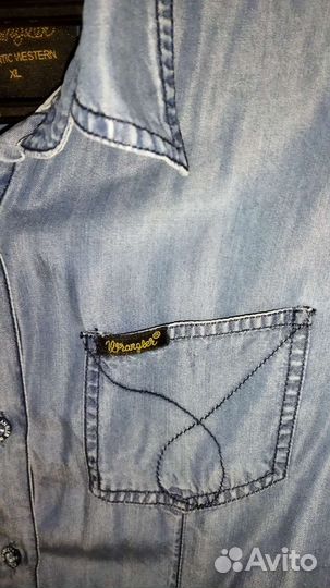 Джинсовая рубашка wrangler