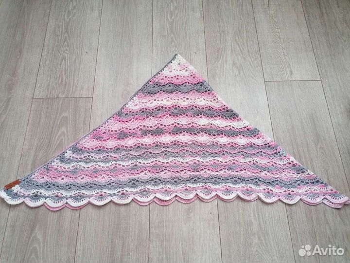 Бактус шаль крючком