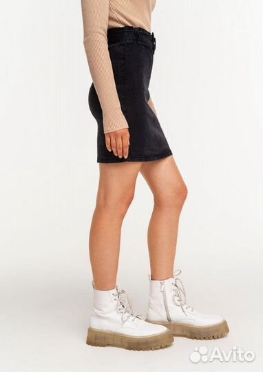 Юбка befree джинсовая с ремнем