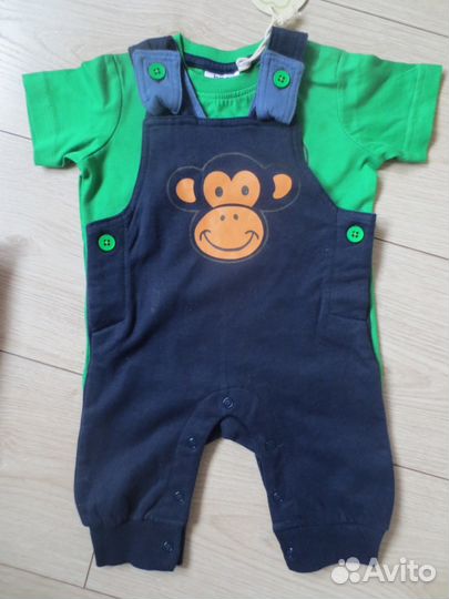 Полукомбинезон и футболка Bonprix, р.62, новый