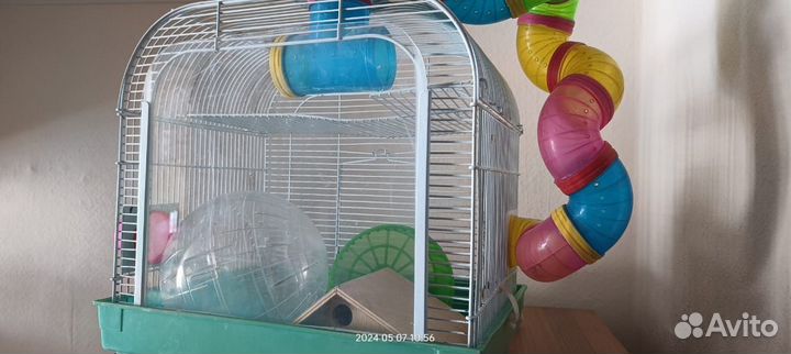 Клетка для хомяка с трубами