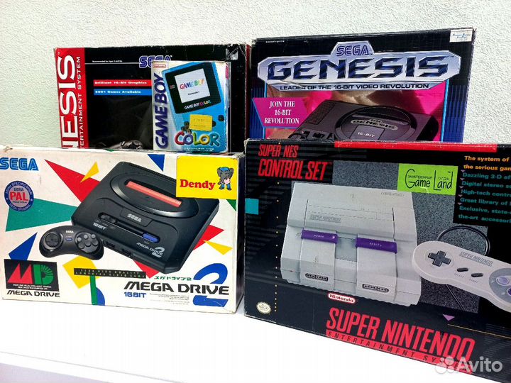 30 ретро консолей (Sega, Nintendo, GameBoy, Dendy)