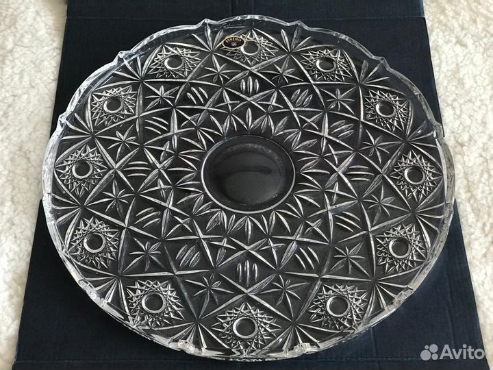 Хрустальное блюдо bohemia czech republic