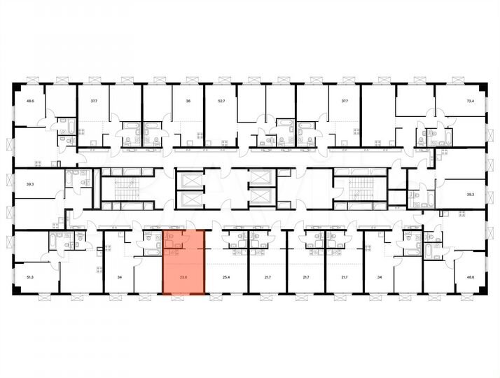 Квартира-студия, 23,6 м², 19/24 эт.