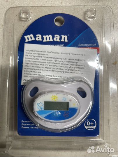 Пустышка термометр maman