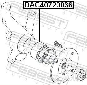 Подшипник ступицы передней suzuki Ignis/Liana/S