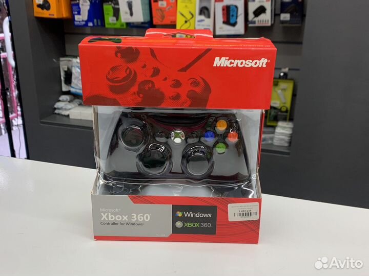 Джойстик Xbox 360 проводной черный xcw