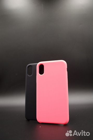 Силиконовый чехол c логотипом на iPhone X XS