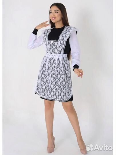 Белый школьный фартук 42,44,46