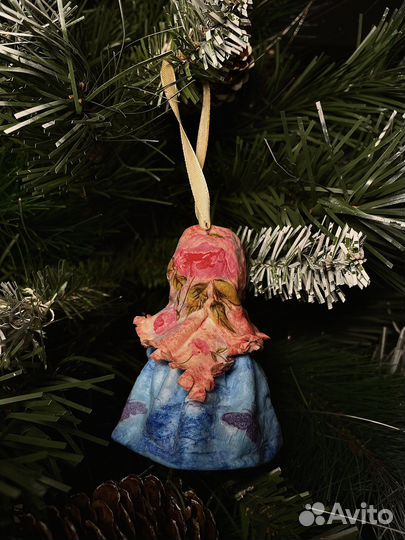 Елочные игрушка СССР из ваты, ручной работы