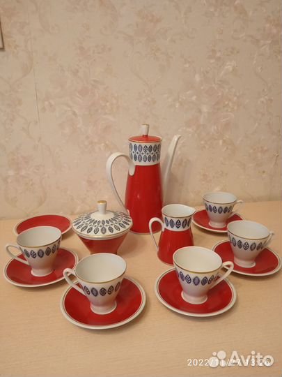 Кофейный сервиз гдр freiberger porzellan