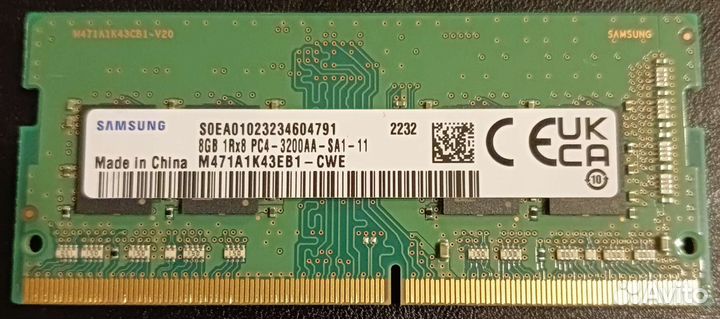 DDR4 8GB 3200MHz Samsung SO-dimm
