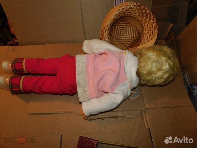 Старинная, детская красивая кукла 70ст 70 см