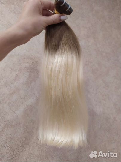 Волосы для наращивания на лентах европа новые