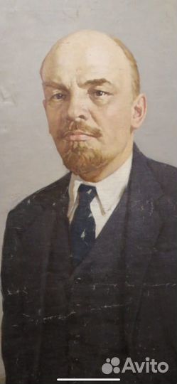 Портрет Ленина В.И.,р.202*126 см.,холст,масло