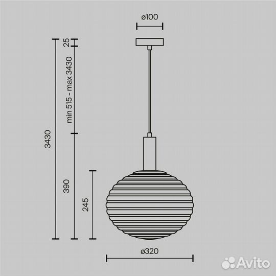 Подвесной светильник Maytoni Reels MOD268PL-01B