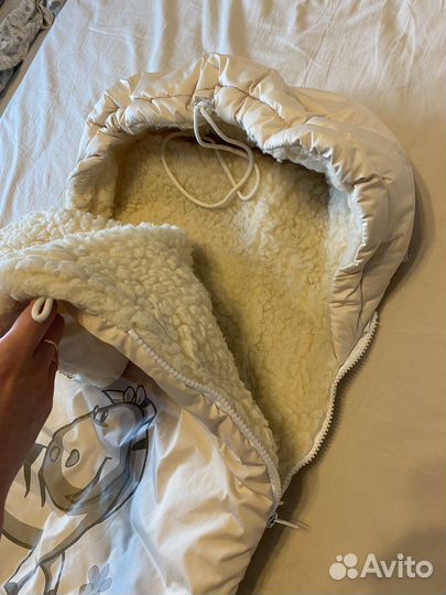 Зимний конверт в коляску на овчине