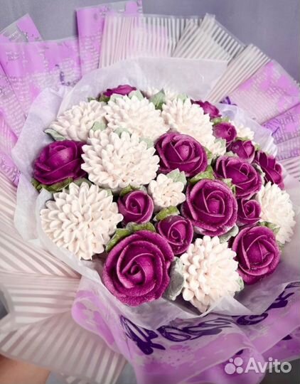 Шикарные зефирные цветы съедобные