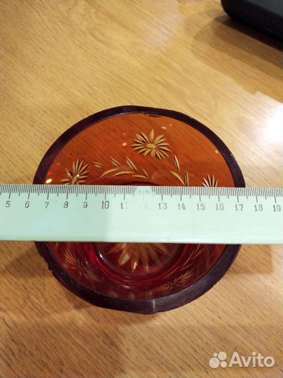 Конфетница цветное стекло СССР