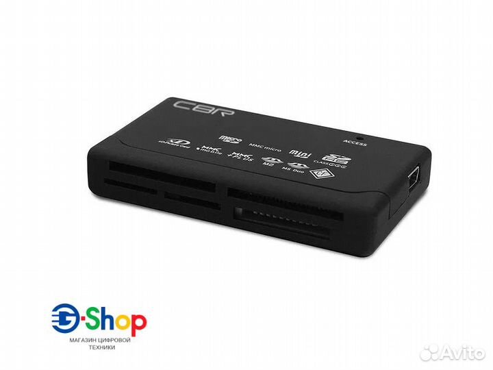 Картридер USB на все форматы CBR CR-455 sdhc/CF