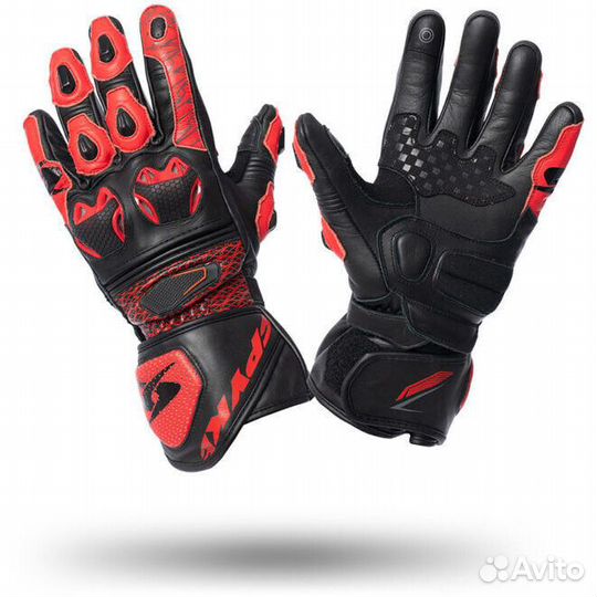 Spyke tech race Black Red Racing Leather Motorcycl