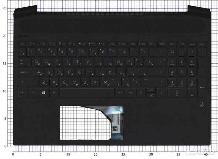 Клавиатура к HP Pavilion Gaming 15-EC топкейс, чер
