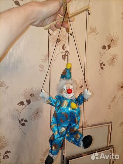 Кукла марионетка Клоун