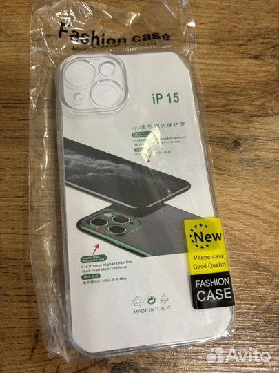 Чехол силиконовый на iPhone 15 (прозрачный)