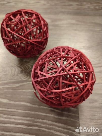 Шары из ротанга для интерьера