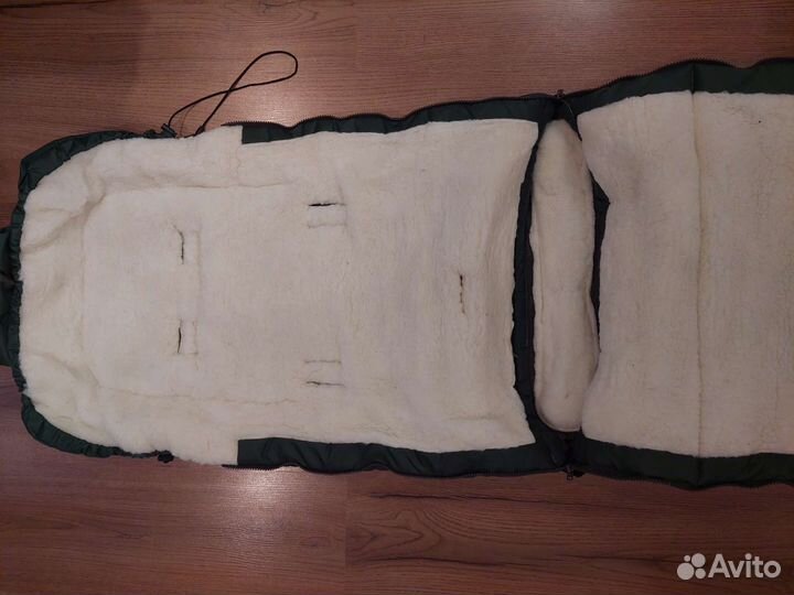 Конверт трансформер меховой в санки, в коляску