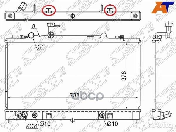 Радиатор Mazda 6 02-12 / Atenza 02-12 MZ0005-2 Sat
