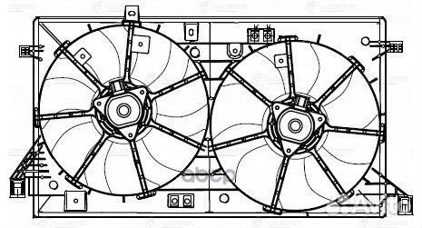Вентилятор mazda 3(BL) 09- 1.6 радиатора (с ко