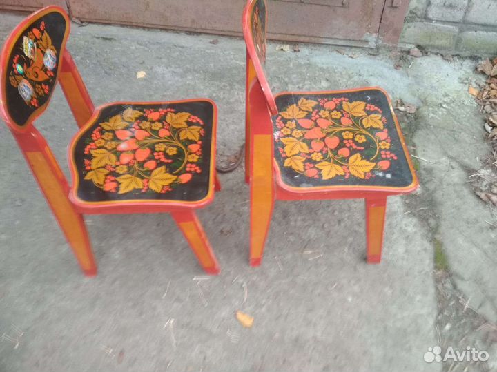 Стульчики детские хохлома