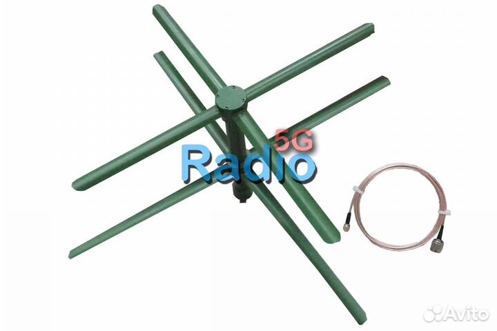 Антенна для раций на диапазон Satcom Крестик