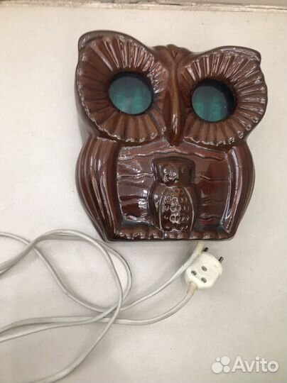 Бра настенное СССР с часами в виде совы