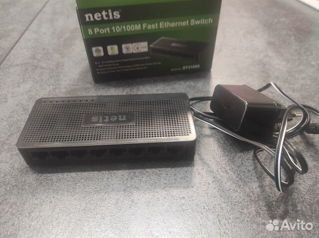 Коммутатор netis ST3108S, 8-портовый, 100 Мбит/с объявление продам