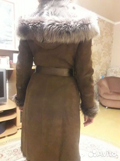 Дубленка натуральная женская 42 44 длинная