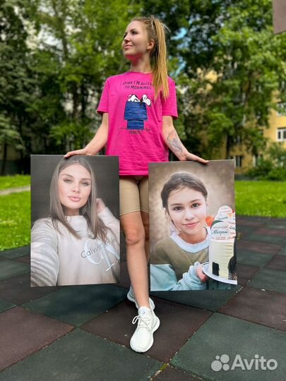 Портрет по фото, печать на холсте