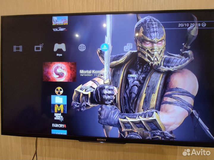 PlayStation 3 Slim 320GB прошитая 50 Игр