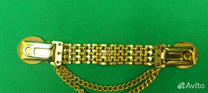 Редкая антикварная брошь на воротничок