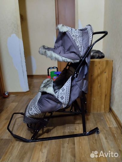 Детские санки коляска