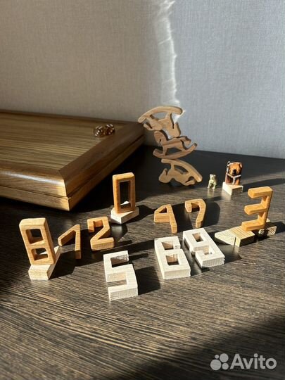 Цифры из дерева для детей