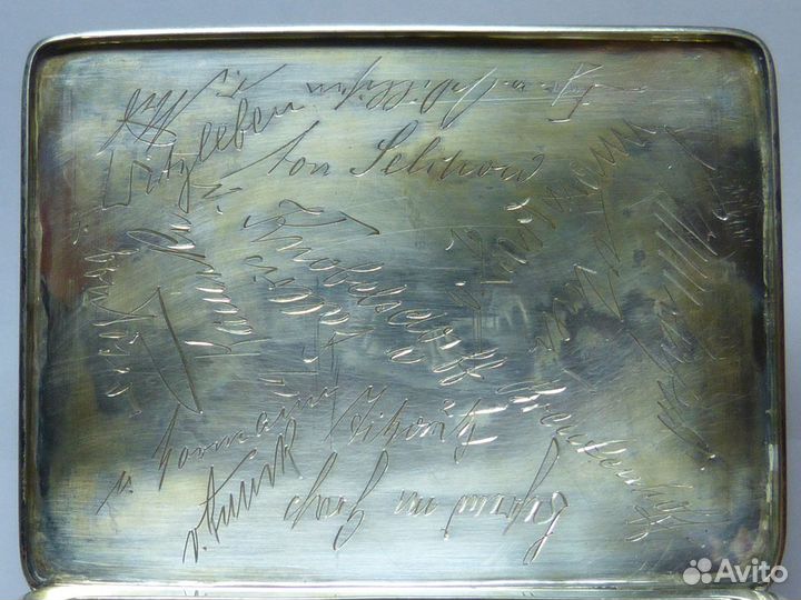 Папиросница серебро 835, Гвардия, Германия 19 в